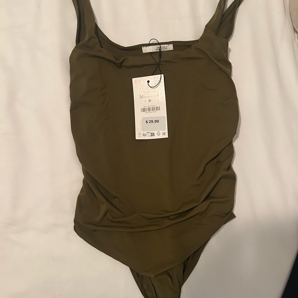 Zara Olive Green bodysuit
